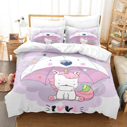 Girls Unicorn Bedding Sets Cosplay Quilt Covers Room Decoration (Online Order Only)