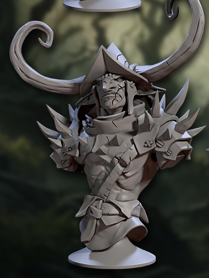 3D Printed Artisan Guild Faldorn Hobgoblin Bust Set 28mm 32mm (Online Only)