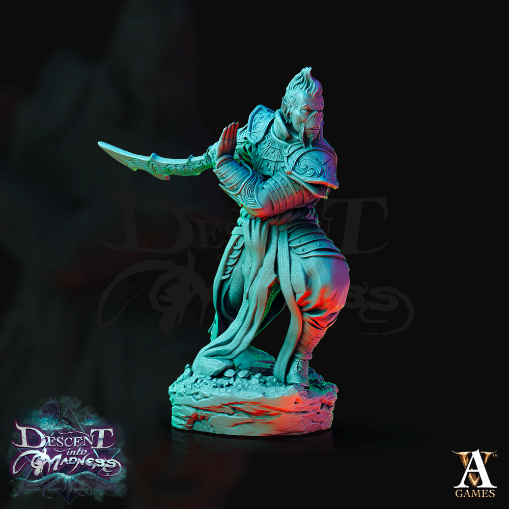 3DPrinted Archvillain Games Descent into Madness - Gith Swordsman 28mm 32mm D&D (Online Only)