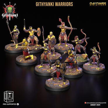 3D Printed Clay Cyanide Githyanki Warriors Set 28 32 mm D&D (Online Only)