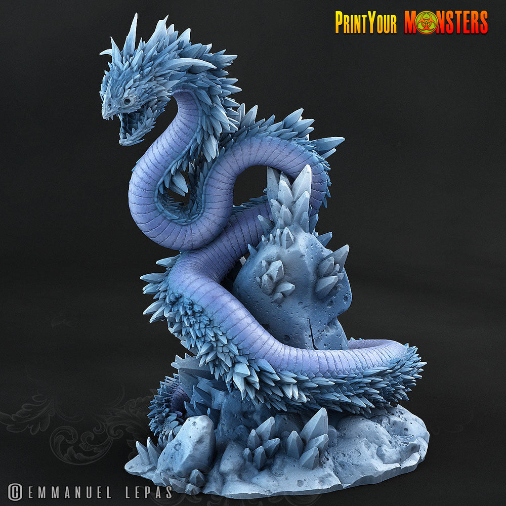 3D Printed Print your Monster Frost Shard Goblins - Glacialfang the Behemoth Serpentc 28 32mm D&D (Online Only)