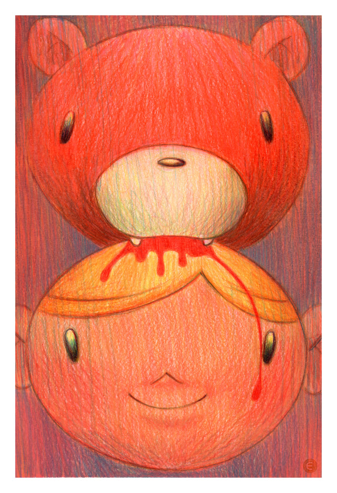 Eduardo Vieira - Friendly Bite - Original Artwork - Gloomy Bear Exhibition (ONLINE ORDER ONLY)