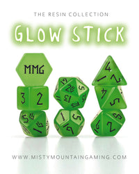 Glow Stick Resin Dice Set (ONLINE ORDER ONLY)