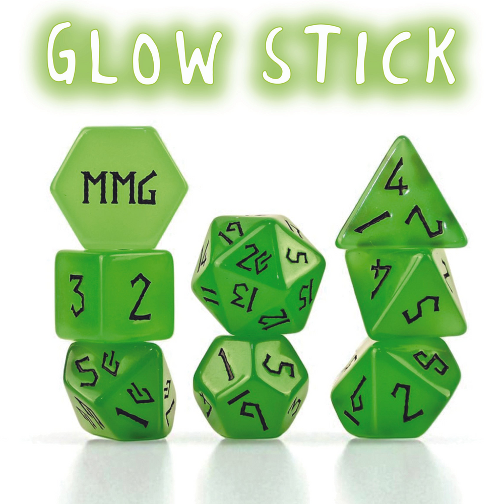 Glow Stick Resin Dice Set (ONLINE ORDER ONLY)