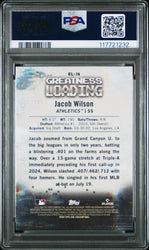 Graded 2025 Topps Bowman Jacob Wilson #GL16 Greatness Loading Rookie RC Baseball Card PSA 10 Gem Mint (ONLINE ORDER ONLY)