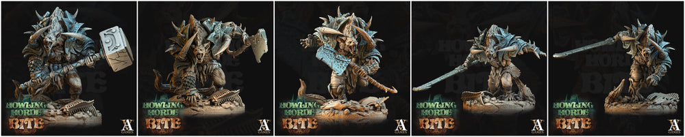 3D Printed Archvillain Games Howling Horde - Gnoll Brutes 28mm 32mm D&D (Online Only)