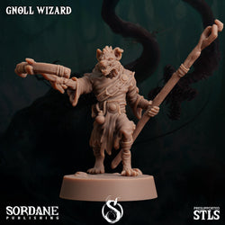 3D Printed Sordane Publishing Gnoll Wizard 28 32mm D&D (Online Only)