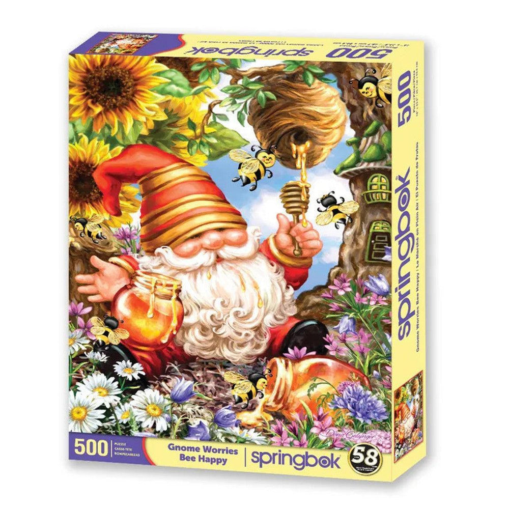 Gnome Worries Bee Happy 500 Piece Jigsaw Puzzle Springbok (ONLINE ORDER ONLY)