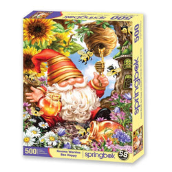 Gnome Worries Bee Happy 500 Piece Jigsaw Puzzle Springbok (ONLINE ORDER ONLY)