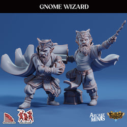 3D Printed Sordane Publishing Arcane Minis Gnome Wizard Swindler's Luck Part Two 28 32mm D&D (Online Only)