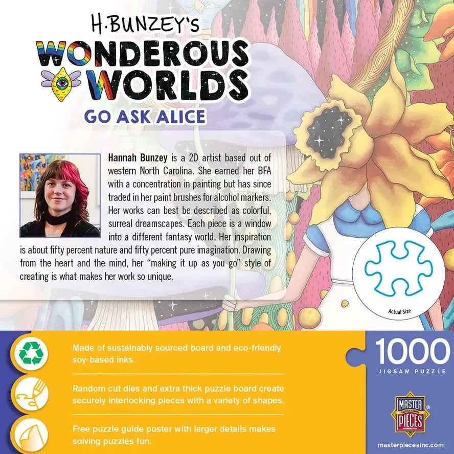 Go Ask Alice Wonderous Worlds 1000 Piece Jigsaw Puzzle MasterPieces