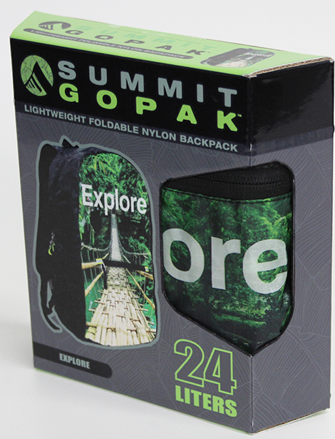 24 LITER Summit GoPak Explore Folding Lightweight Backpack (ONLINE ORDER ONLY)