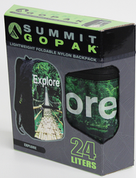 24 LITER Summit GoPak Explore Folding Lightweight Backpack (ONLINE ORDER ONLY)