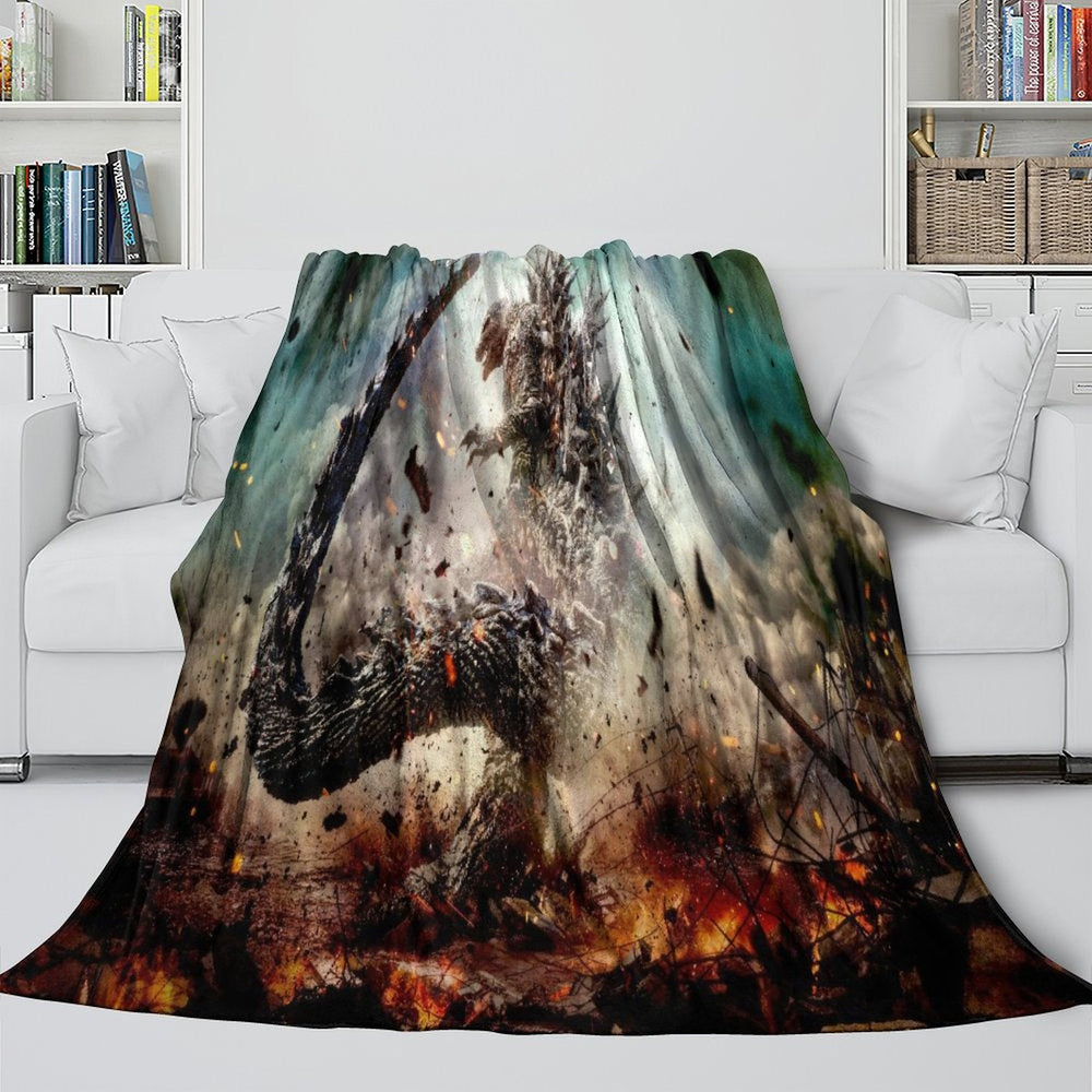 Godzilla Minus One Blanket Flannel Fleece Throw Room Decoration (Online Order Only)