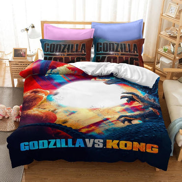 Godzilla vs King Kong Cosplay Bedding Quilt Cover Without Filler (Online Order Only)