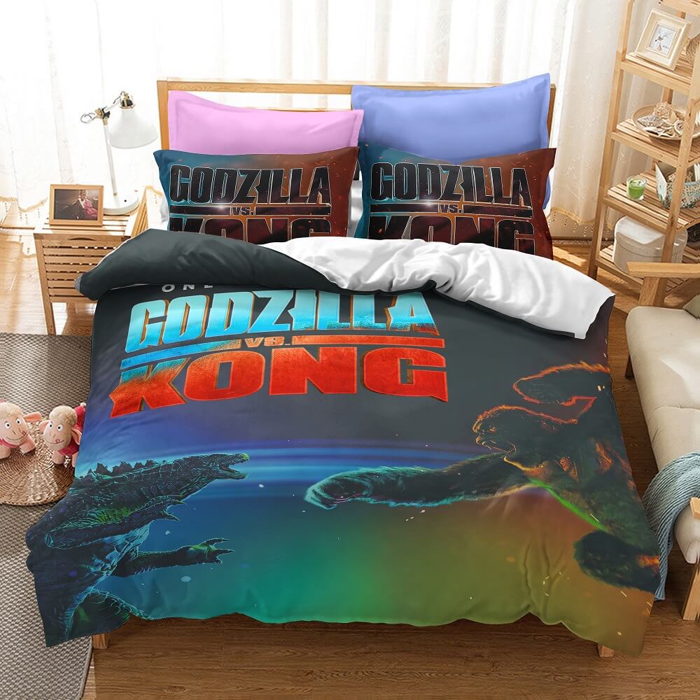 Godzilla vs King Kong Cosplay Bedding Quilt Cover Without Filler (Online Order Only)
