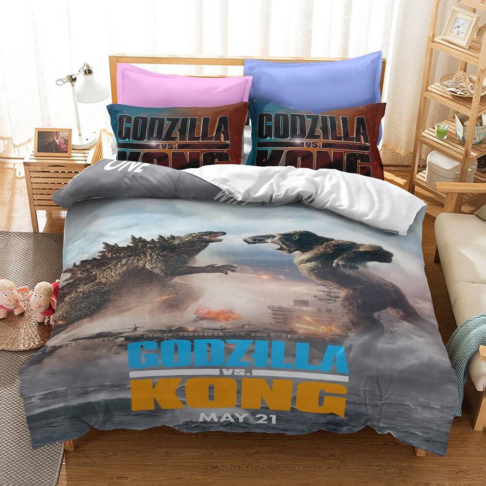 Godzilla vs King Kong Cosplay Bedding Quilt Cover Without Filler (Online Order Only)
