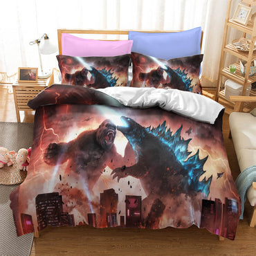 Godzilla vs Kong Cosplay Bedding Set Quilt Cover Without Filler (Online Order Only)