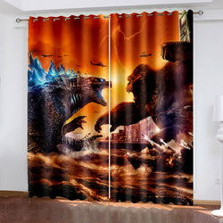 Godzilla vs Kong Curtains Blackout Window Drapes (Online Order Only)