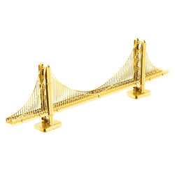 Gold Golden Gate Bridge 3D Steel Model Kit Metal Earth