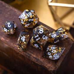 Gold Handmade Resin DND Dice Set (ONLINE ORDER ONLY)