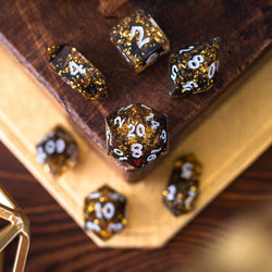 Gold Handmade Resin DND Dice Set (ONLINE ORDER ONLY)