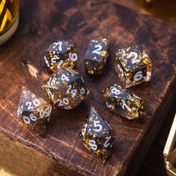Gold Handmade Resin DND Dice Set (ONLINE ORDER ONLY)
