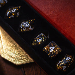 Gold Handmade Resin DND Dice Set (ONLINE ORDER ONLY)