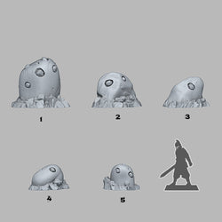 3D Printed Fantastic Plants and Rocks Gold Gemstones 28mm - 32mm D&D Wargaming (Online Only)