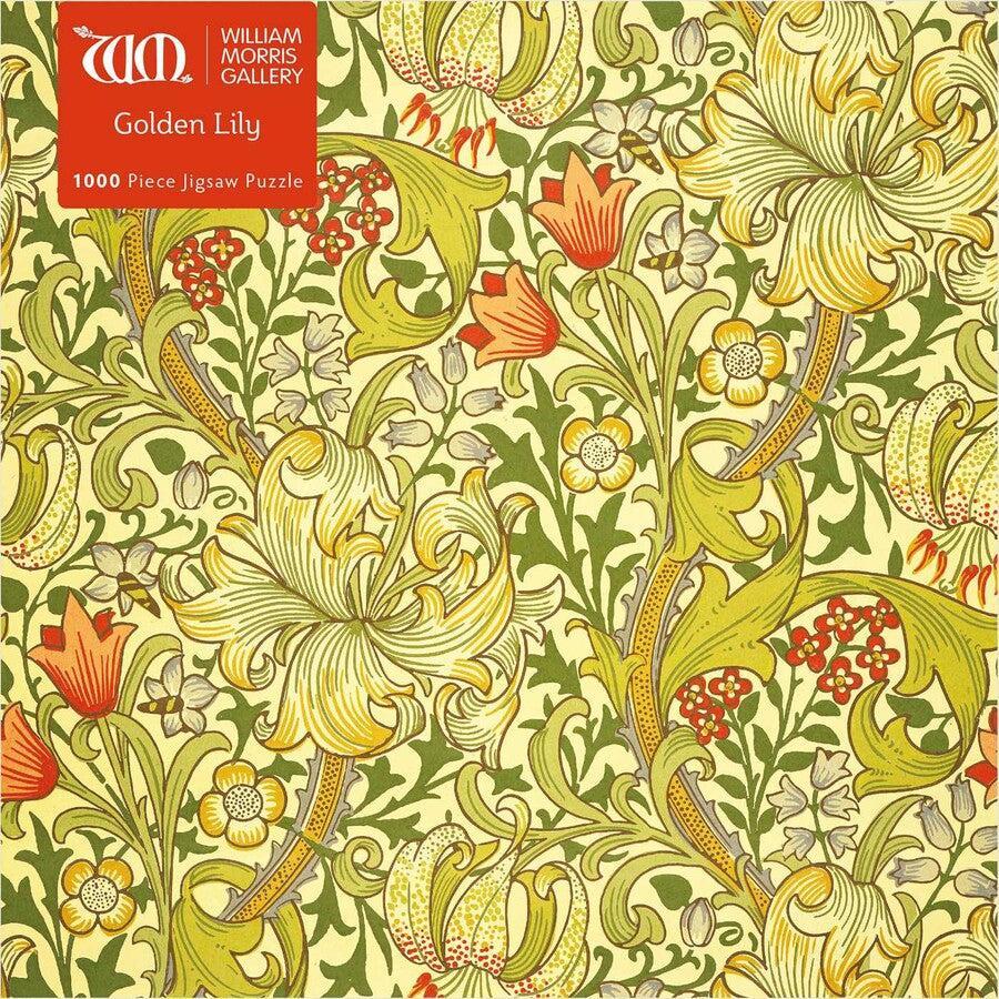Golden Lily by William Morris 1000 Piece Jigsaw Puzzle Flame Tree
