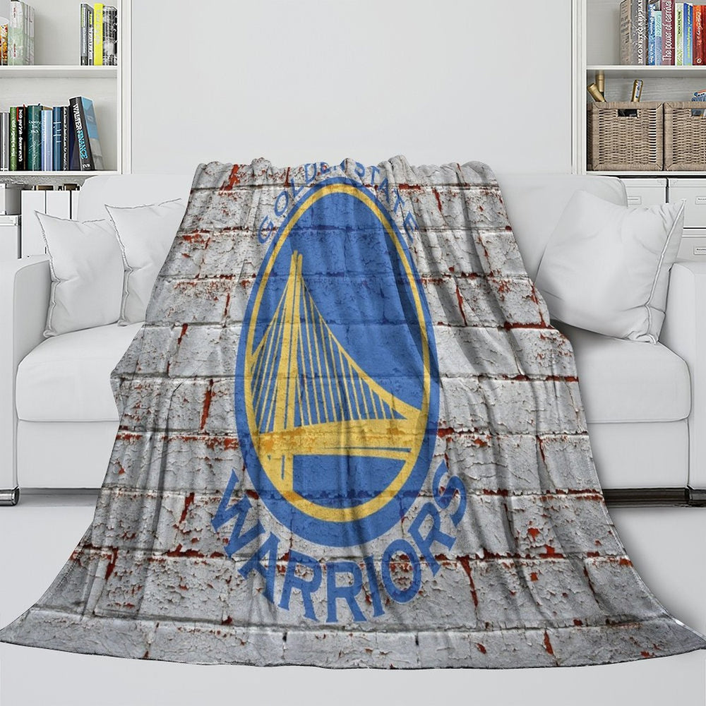 Golden State Warriors Blanket Flannel Fleece Throw Room Decoration (Online Order Only)