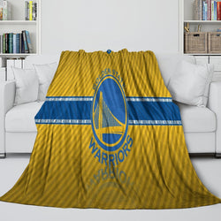 Golden State Warriors Blanket Flannel Fleece Throw Room Decoration (Online Order Only)