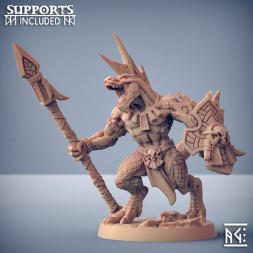 3D Printed Artisan Guild  Modular Goldmaw Lizards Goldmaw Lizards Set 28mm 32mm (Online Only)