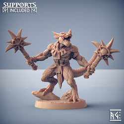 3D Printed Artisan Guild  Modular Goldmaw Lizards Goldmaw Lizards Set 28mm 32mm (Online Only)