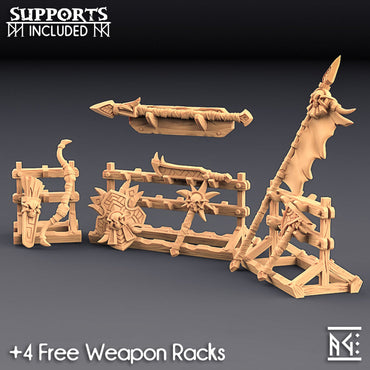 3D Printed Artisan Guild Goldmaw Lizards Weapons Rack Goldmaw Lizards Set 28mm 32mm (Online Only)
