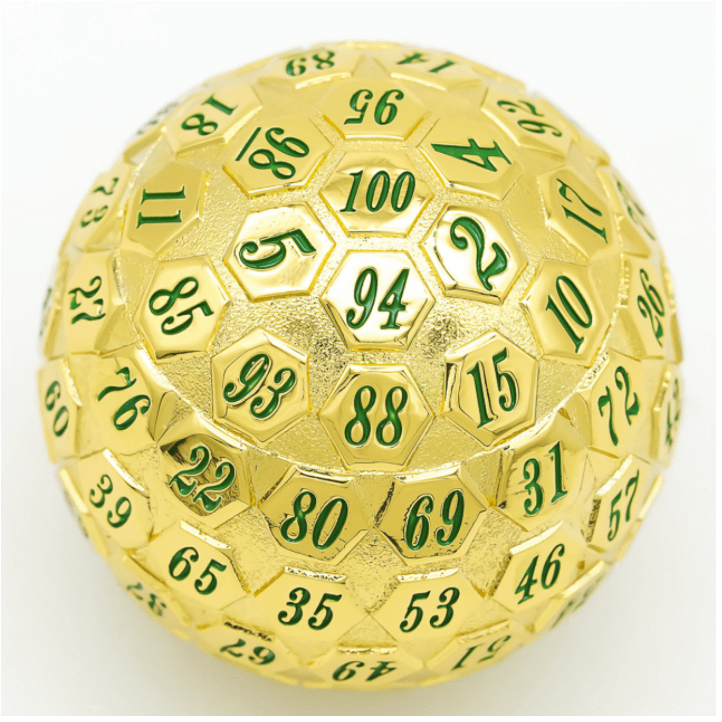 45mm Metal D100 - Gold with Green (ONLINE ORDER ONLY)