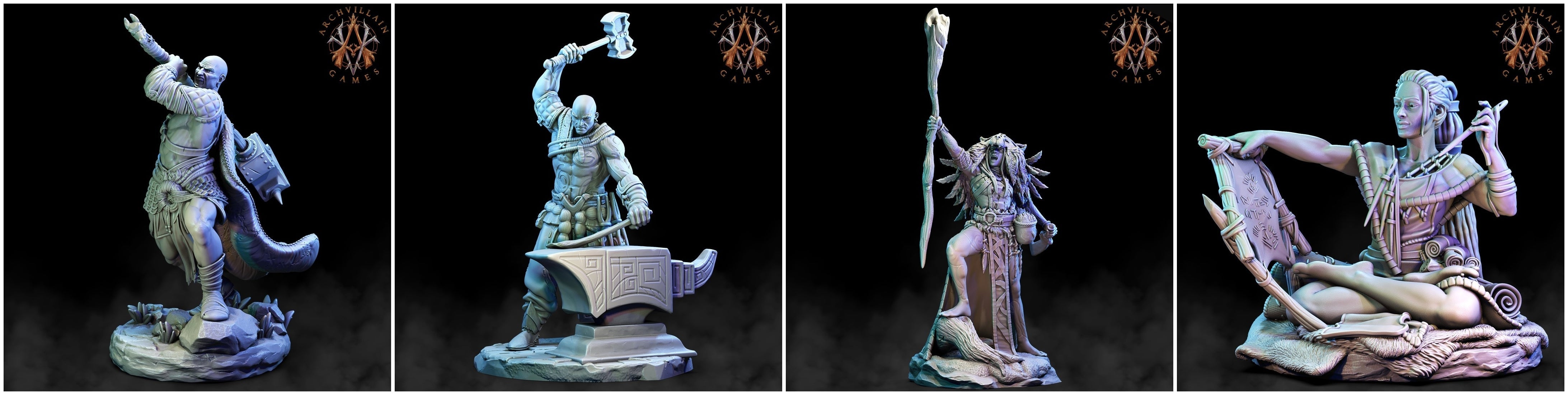 3D Printed Archvillain Games Frostburn Horrors - Goliaths 28mm 32mm D&D (Online Only)