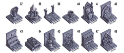 3D Printed Cast n Play Death x Tiles Complete Gothic Set 28mm 32mm D&D (Online Only)
