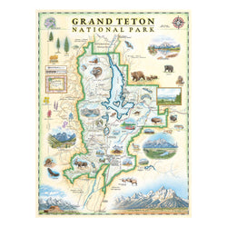 Grand Teton National Park 1000 Piece Jigsaw Puzzle Xplorer Maps (ONLINE ORDER ONLY)