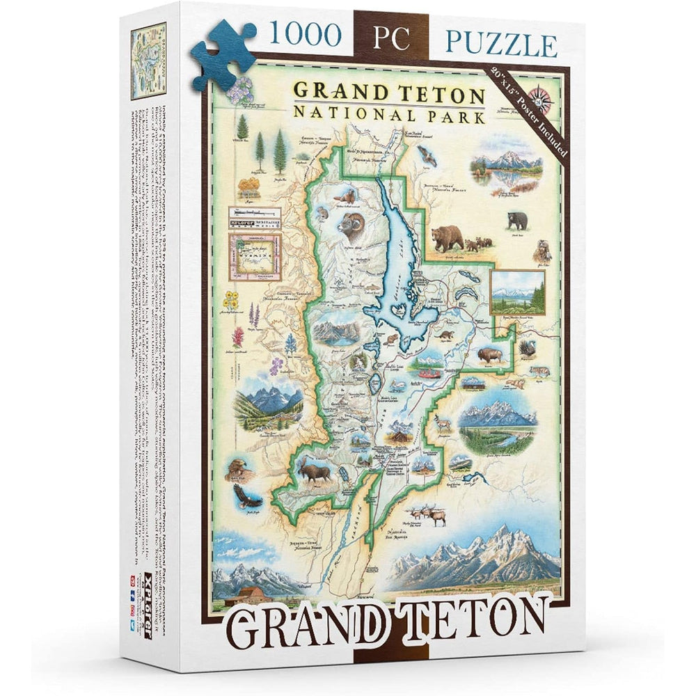 Grand Teton National Park 1000 Piece Jigsaw Puzzle Xplorer Maps (ONLINE ORDER ONLY)
