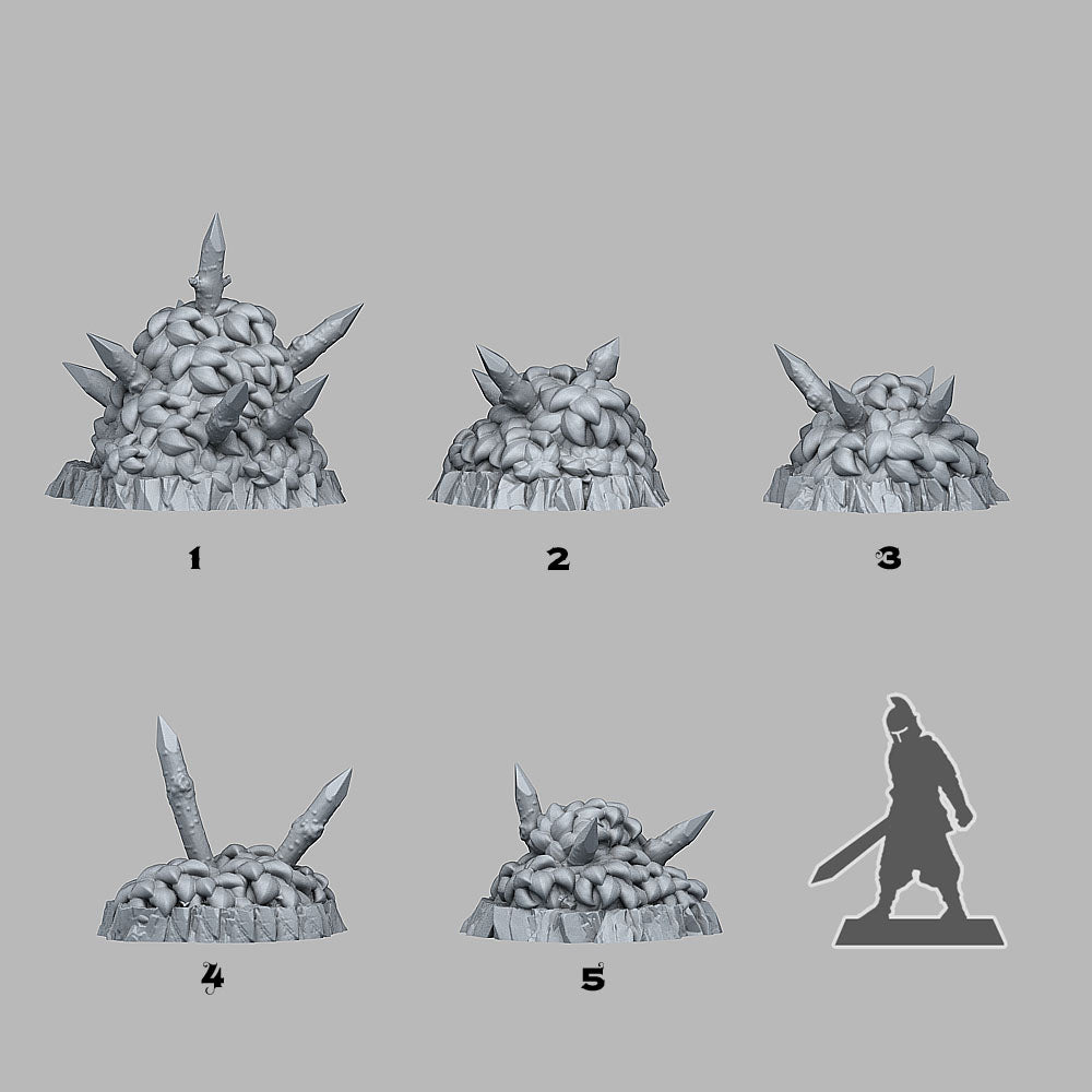 3D Printed Fantastic Plants and Rocks Grass Stake Trap 28mm - 32mm D&D Wargaming (Online Only)