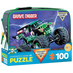 Grave Digger Monster Jam Lunch Bag & 100 Piece Jigsaw Puzzle Eurographics (ONLINE ORDER ONLY)