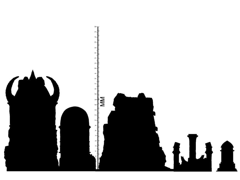3D Printed Clay Cyanide Mortisbane Revenants - Grave Terrains 28mm 32 mm D&D (Online Only)