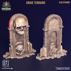 3D Printed Clay Cyanide Mortisbane Revenants - Grave Terrains 28mm 32 mm D&D (Online Only)