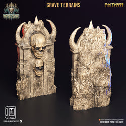 3D Printed Clay Cyanide Mortisbane Revenants - Grave Terrains 28mm 32 mm D&D (Online Only)