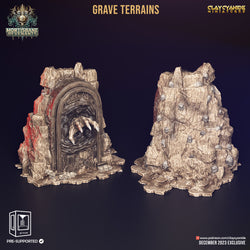 3D Printed Clay Cyanide Mortisbane Revenants - Grave Terrains 28mm 32 mm D&D (Online Only)