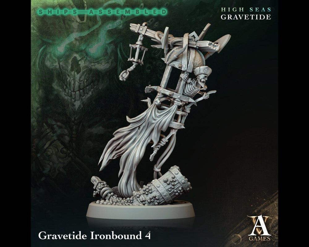 3D Printed Archvillain Games Gravetide Skeleton 28 32mm D&D (Online Only)