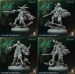 3D Printed Archvillain Games High Seas - Gravetide Gravetide Swashbuckler 28 32mm D&D (Online Only)