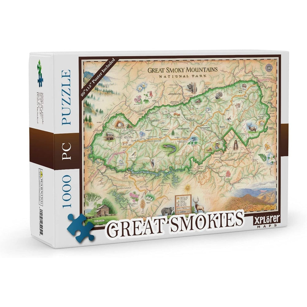 Great Smoky Mountains National Park 1000 Piece Jigsaw Puzzle Xplorer Maps (ONLINE ORDER ONLY)