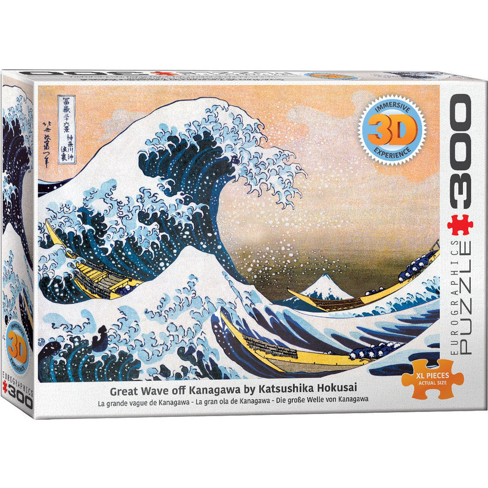 Great Wave off Kanagawa 300 Large Piece 3D Lenticular Jigsaw Puzzle Eurographics (ONLINE ORDER ONLY)